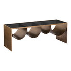 Zuo Reed Coffee Table - Brass/Black-Colour: Brass/Black