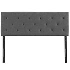Modway Terisa Upholstered Fabric King Headboard - Grey-Particleboard Panel
