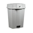 HSM ShredVANTAGE Plastic Console Lockable Shred Bin - Grey-Locking lid to secure sensitive documents.