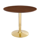 Modway Verne 35" Dining Table - Gold Walnut-Modern Dining Table