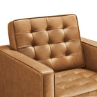 Modway Loft Tufted Vegan Leather Armchair - Silver Tan-8