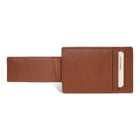 Champs Onyx Leather Mag Card Case - Brown-Easy access ID window