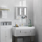 Kleankin Medicine Cabinet with Mirror - Grey-Colour: Grey, White