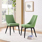 Modway Viscount Fabric Dining Side Chair - Kelly Green - 2 Pack-Tapered Dowel Legs