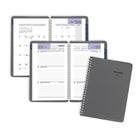 AT-A-GLANCE 2027 Traditional Weekly/Monthly Planner - 8" H x 5" W - Grey - Bilingual-Special pages: metric conversion chart, 3-year calendar reference, contacts, holidays and notes
