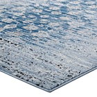 Modway Chiara Distressed Floral Lattice Contemporary Area Rug - 8 ft W x 10 ft L - Moroccan Blue-Stain Resistant / Easy To Clean