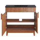 Modway Miles 36" Bathroom Vanity - Black/Walnut-8