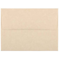 JAM Paper A2 Parchment Invitation Envelopes - 4.375" x 5.75" - Brown Recycled - 50 Pack-Colour: Brown, Envelopes feature a marbled parchment finish for an elegant touch