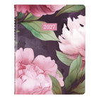 Blueline 2027 Pink Ribbon 14-Month Monthly Planner - 8-7/8" x 7-1/8" - Pink - Bilingual-One month per spread, one block per day