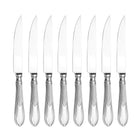 Minimal 8-Piece Stainless Steel Elizabeth Steak Knife Set, Service for 8-8-piece set of 18/8 stainless steel flatware for everyday use or special occasions