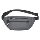 Nicci Waist Bag with Front Zipper Pocket - Grey-Main Zipper Compartment