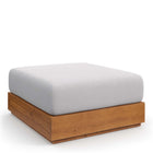 Modway Tahoe Outdoor Patio Acacia Wood Ottoman - Natural/Light Grey-Outdoor Patio Ottoman