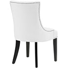 Modway Marquis Faux Leather Dining Chair - White - 4 Pack-Solid Rubberwood Legs