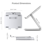 ShoppingAll Adjustable Ergonomic Laptop Stand Riser for Laptops Up to 17" - Silver - 4 Pack-The stand fits most laptops up to 17" and has extensive weight capacity of 17.6lbs / 8kg