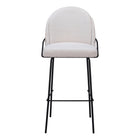Zuo Jambi Barstool - Ivory - Set of 2-Shearling style fabric