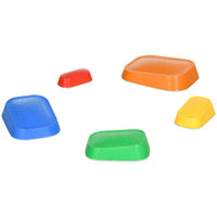 Outsunny Obstacle Course Sensory Play River Stepping Stones - Multicoloured - Set of 5-A 5-piece set allows children to build different playgrounds 