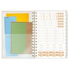 Cambridge 2027 Small Weekly/ Monthly Planner - 8-½" H x 6" W - Workstyle Balance - Bilingual-One month per 2 page spread has open daily blocks and weekly notes sections 