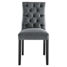 Modway Duchess Performance Velvet Dining Chairs - Grey - 2 Pack-8