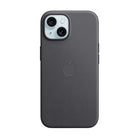 Apple FineWoven Case with MagSafe for iPhone 15 - Black-Made from durable microtwill, the material has a soft, suede like feel