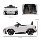 Aosom 12V Audi RS e-tron GT Kids Electric Ride-On Car with Remote Control - White-Slow start mechanism for safety protection for children 