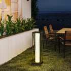 Outsunny Rattan Solar Floor Lamp with Auto On/Off LED Lights-Turns on/off automatically at dusk and dawn
