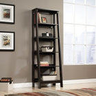 Sauder Trestle 5-Shelf Bookcase, Jamocha Wood-Finished on all sides for versatile placement