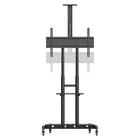 Kanto Rolling TV Cart with Adjustable Shelves for 37" - 86" Screens - Black-Integrated cable management system