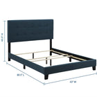 Modway Amira Upholstered Fabric Twin Bed - Azure-Upholstered In Polyester Fabric