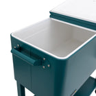 Permasteel 80 Quart Patio Cooler with Removeable Basin - Teal-Dual Lid for Easy Access