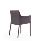Manhattan Comfort Paris 21.65" Modern Leatherette Upholstered Dining Armchair - Grey - Set of 2-25.2" L x 23" W x 32.68" H