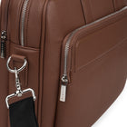 Bugatti Wellington Briefcase for Laptops up to 15.6" - Cognac-Padded back laptop compartment (up to 15.6")