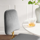 Modway Ponder Performance Velvet Bar Stool - Gray-Dining Bar Stool