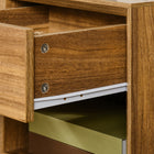 HOMCOM Bedside Table for Bedroom - Walnut-Assembly required