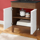 Modway Render 24" Bathroom Vanity - White/Walnut/Black-Dual Soft-Close Doors
