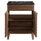 Modway Render 24" Bathroom Vanity - Walnut/Black-8