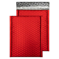 Blake Padded Bubble Protective Envelope Mailers - 7-1/2" W x 10-3/8" L - Fire Engine Red - 10 Pack-Padded Bubble Mailer