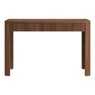 Hudson&Canal Palmera Rectangular Fluted Desk - 47.5" W - Satin Walnut-Constructed of sturdy MDF materials in a handcrafted satin walnut finish