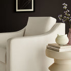 Modway Liora Performance Velvet Armchair - Alabaster-360 Degree Metal Swivel