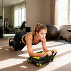 Soozier Ab Wheel Roller with Elbow Support-Four-wheel wide base design ensures optimal stability on various floor surfaces