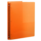 JAM Paper Plastic 3 Ring Binder, 0.75 inch, Glass Twill Orange, 4 Pack (750T1org)-4 per pack