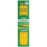 Ticonderoga Wood-Cased Pencils - Extra Soft - #1 B - Yellow - 12 Pack-Unsharpened wood-cased pencil