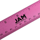 JAM Paper Strong Aluminum Ruler - 12" - Fuchsia Metallic-Size: 12 Inches long / 1 Foot ruler
