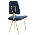 Modway Ponder Performance Velvet Dining Side Chair - Navy-Weight Limit: 330 lbs.