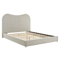 Modway Seluna Boucle Queen Platform Bed - Rock-Queen Size Platform Bed