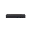 Plugable 100 W Triple Display Laptop Docking Station with USB-C -USB-C Features—Along with DisplayLink graphics technology, this triple monitor docking station supports native USB-C video path ("Alt Mode”) for an external display at the full native performance of your system's graphics processor, and USB-C Power Delivery to charge the connected system