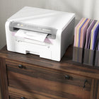 HOMCOM Lateral File Cabinet for Home Office - Brown-Melamine coated particleboard ensures sturdiness and is easy to clean