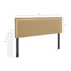 Modway Camille Checkered Linen Blend Full Size Headboard - Hemp Windowpane Check-Removable Slipcover