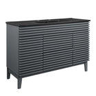 Modway Render 48" Single Sink Bathroom Vanity - Grey/Black-Mid-Century Modern Vanity