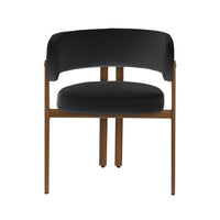 Brassex Bailey Visiting Chair - Set of 2 - Black-Includes: 2 dining chairs