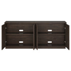 Hudson&Canal Alston 68"W Buffet Table - Alder Brown-Clean with a soft, dry cloth and no harsh chemicals or abrasive cleaning materials